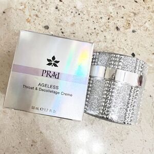 Prai Ageless Throat & Decolletage Creme - Limited Edition Platinum Bling Jar NIB